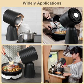 Zomagas Portable Range Hood, Desktop Range Hood w/ 3 Wind Speed, One Button Control, Portable Kitchen Exhaust Fan with Detachable Filters, Kitchen Hood for Indoor BBQ, Hot Pot