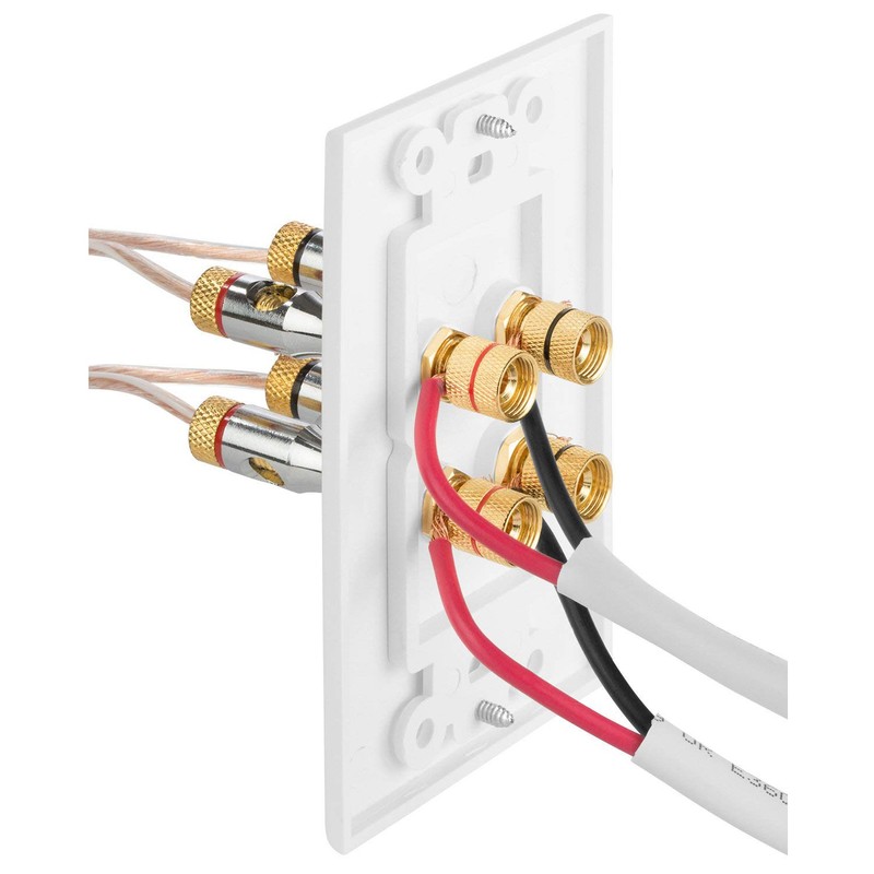 4 Posts Speaker Wall Plate Home Theater Wall Plate Audio