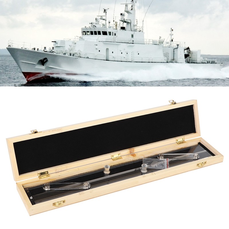 TFB-460 Wooden Case Marine Navigation Parallel Ruler for Boat