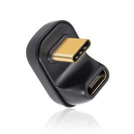 Duttek USB C U Shape Adapter 40 Gbps, USB C 180 Degree Adapter, USB C U Adapter Supports 8K @ 60 Hz and 100 W Quick Charge for Thunderbolt 3/4, MacBook, Steam Deck, Switch, Tablet, Phone