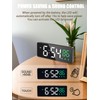 Digital Alarm Clock for Bedrooms - with Temperature, Triple Alarm,
