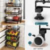CarolynDesign Kitchen Storage Baskets Black Iron Wire Storage Bins with