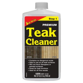 STAR BRITE Premium Teak Cleaner - Restore, Renew & Refresh Old Weathered Gray Teak Furniture & Other Fine Woods - Step 1 - 32 OZ (081432)