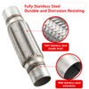 Autarboor Exhaust Flex Pipe, 2.25''x 8''Stainless Steel Heavy Duty Exhaust
