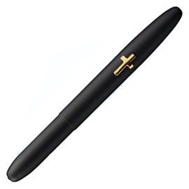 Fisher Bullet Space Pen Black Matte with Christian Cross Emblem