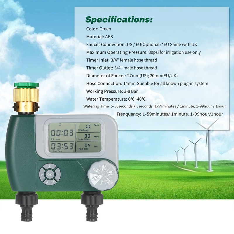 Programmable Digital Hose Faucet Timer Outdoor Battery Operated Automatic Watering