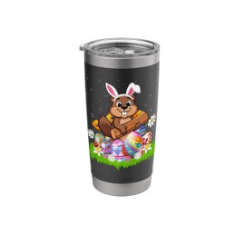 Beaver Easter Egg Hunt Bunny Ear Beaver Easter Sunday Stainless Steel Insulated Tumbler