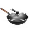 Iron Pan Traditional Iron Wok Handmade - format: Glass cover
