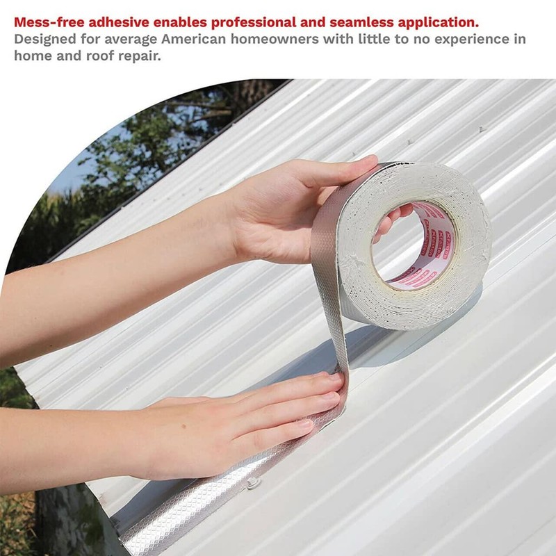 200mm*5M Waterproof Tape Butyl Rubber Aluminium Foil Roof Pipe Caravan