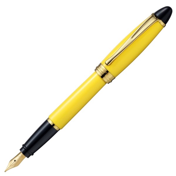 Aurora B11-YF Fountain Pen, F Fine Point, Yepsilon, Yellow, Dual-Use Type, Genuine Import
