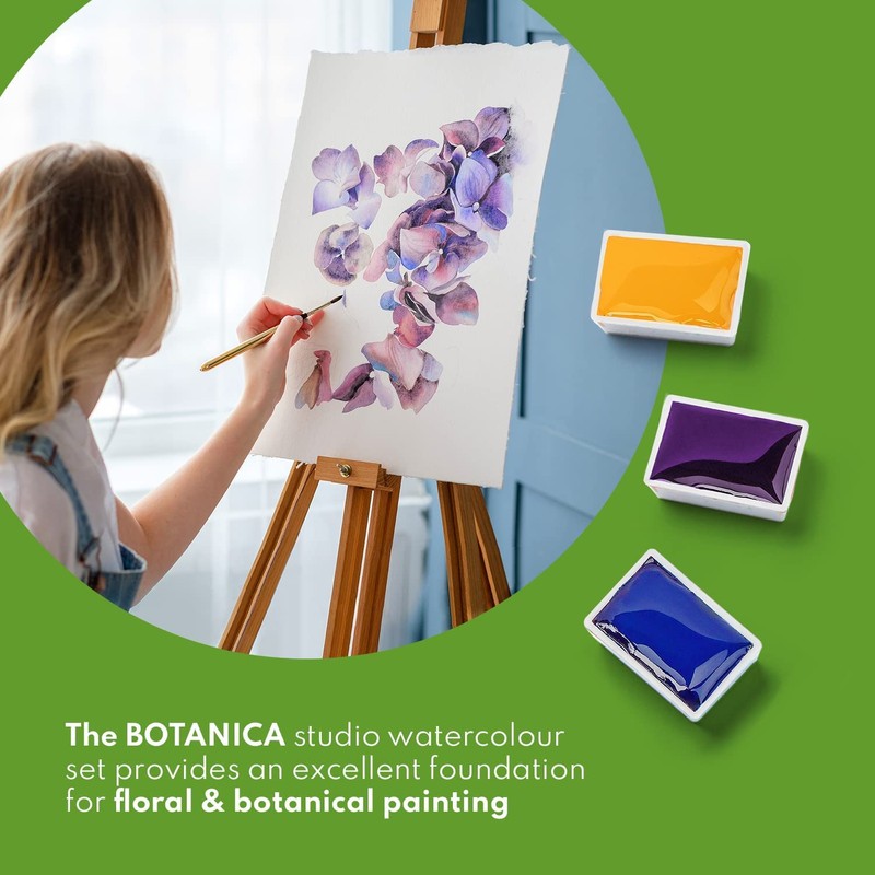 Sonnet Watercolour Paint Set, 12 Watercolour Paints for Floral &