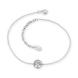 Engelsrufer 925 Sterling Silver Rhodium Plated or Stainless Steel Anklet for Women Adjustable Length Nickel Free Allergy Sufferers, Sterling Silver, No Gemstone