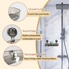 YRYUNRUI Shower Caddy Suction, No-Drill Shower Shelf, Waterproof Transparent Shower