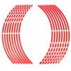 Area1 Motorcycle Scooter Wheel Rim Sticker 15-25 Inch Red Set