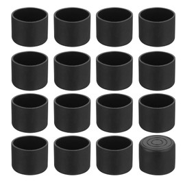 sourcing map 36Pcs Chair Leg Caps, Fit OD 32mm (1-1/4 Inch) Non-Marking PVC Chair Leg Tips Non-Slip Chair Leg Floor Protectors Round Table Covers End Caps for Furniture, Black
