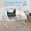 HETTHI Laptop Bed Desk, Adjustable Laptop Lap Desk with Drawer,