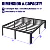 Hunlostten 14in High Heavy Duty California King Bed Frames No