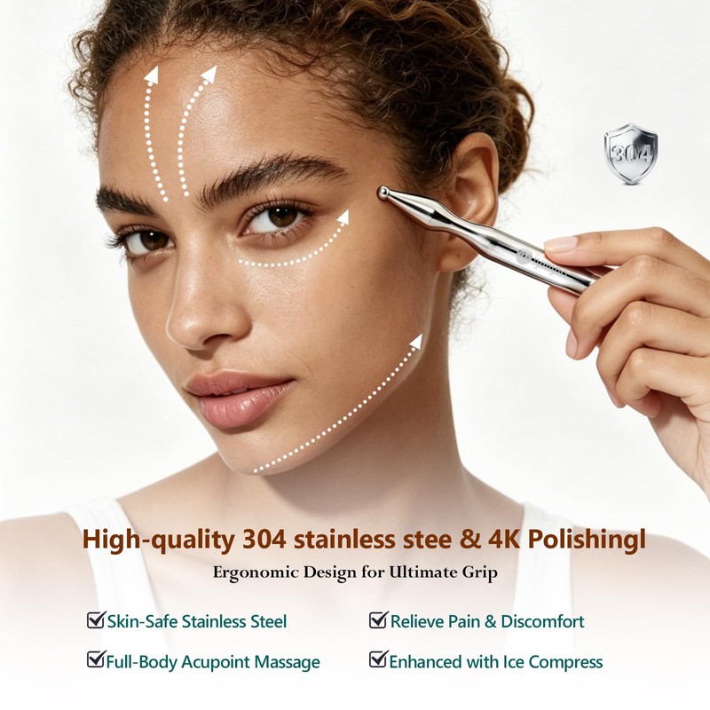 304 Stainless Steel Acupuncture Pen Pain Relief Face & Body