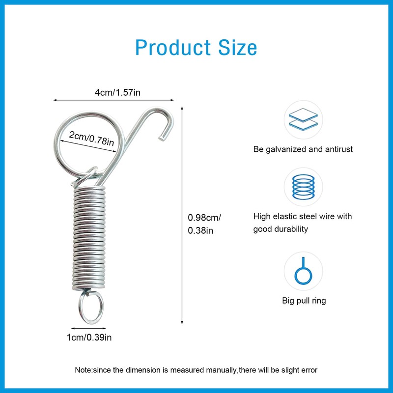 Escape-Proof Cage Door Spring Latches - One-Handed Metal Lock Clips