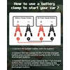 2Pair Battery Jumper Cable Clamp 1100A Big Power Heavy Duty,
