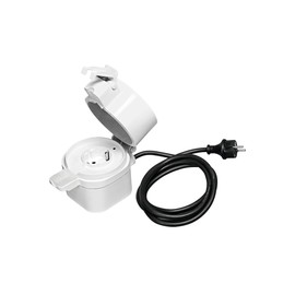 Ledvance LEDVANCE Smart+ Outdoor Plug, ZigBee schaltbare Steckdose, f1r die Lichtsteuerung in Ihrem Smart Home, Direkt kompatibel mit Echo Plus und Echo Show (2. Gen.),