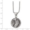 Real Stainless Steel Men's Vintage Antiqued and Cobra 22in Pendant
