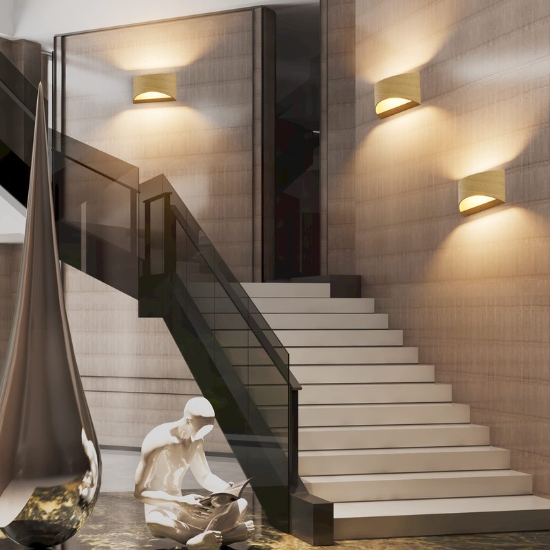 Aipsun Aluminum Modern LED Wall Sconce Hardwired Interior Wall Lights