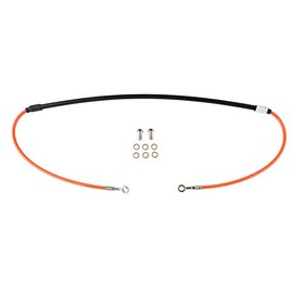 Tusk Front Motorcycle Steel Braided Brake Line Standard Length Orange For KTM 250 XC 2006-2019