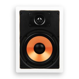 Micca M-8S 8 Inch in-Wall Speaker for Home Theater, Whole House Audio, Indoor or Covered Outdoor, 8" Woofer, 1" Tweeter, Paintable, each (Renewed)