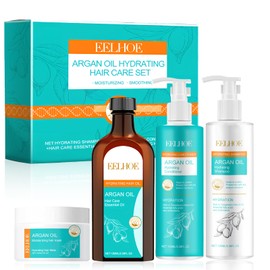 Moroccan Shampoo Set, Moroccan Shampoo, Conditioner, Hair Mask and Hair Oil, Moroccanoil Conditioner, for Healthier, Thicker, Smooth Hair, 4 Pieces