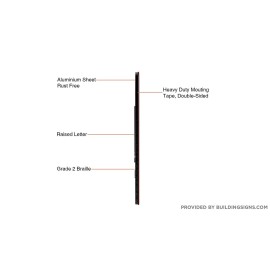 BUILDINGSIGNS.COM L (Lobby) Floor Elevator Jamb Plate Sign with Braille and Raised ...-REF24-1027