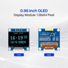 ELEGOO 3PCS 0.96 Inch OLED Display Screen Module Compact Self-Luminous