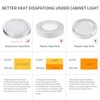 LED Puck Lights, Set of 6, White | Dimmable Under