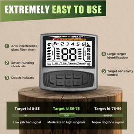 Gbnryg Metal Detector for Adults,Professional Higher Accuracy Metal Detector Kit with 12" IP68 Waterproof Search Coil with LCD Backlight,5 Modes,Gold Detector for Beach Hunting