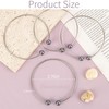 Framendino, 12 Pack Ball Opening Adjustable Wire Blank Beadable Bracelet