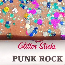 Creative Faces Chunky Glitter Stick - Punk Rock, Easy To Apply, Cosmetic Grade Polyester Glitter (3.5 gm/4.5 ml), Great to Sparkle up your Face, Body, Hair & Face Paint Designs