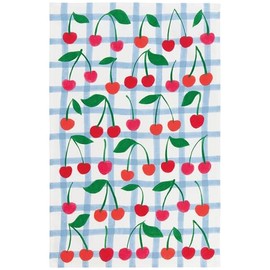 Jubilee Danica Kitchen Cloth Printed Dishtowel - Cherry, 100% Cotton, 18 x 28in