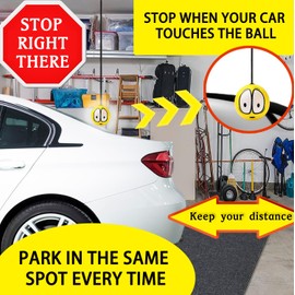 YAARHEJ Double Garage Parking Aid-Parking Ball Guide System, Parking Assistant kit Includes a retracting Ball Sensor Assist Solution.A Perfect Garage Parking Indicator (Happy Angry Sister)