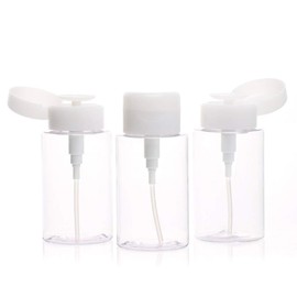 SUPVOX 3Pcs 300ml Makeup Remover Pump Bottle Empty Lockable Pump Dispenser Cosmetic Press Bottle for Outdoor Trip Travel