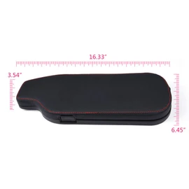 GRAND ORANGE Console Armrest Compatible with Subaru BRZ Toyota 86 2013-2018 / Scion FRS 2013-2019 Black Armrest Box with Red Stitching