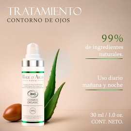 Tratamiento Contorno De Ojos | Natural Orgánico Vegano Hidratante | Disminuye Arrugas Repara Bolsas Y Ojeras Con Aloe Vera Y Aceite De Argán Unisex | Marie d’Argan