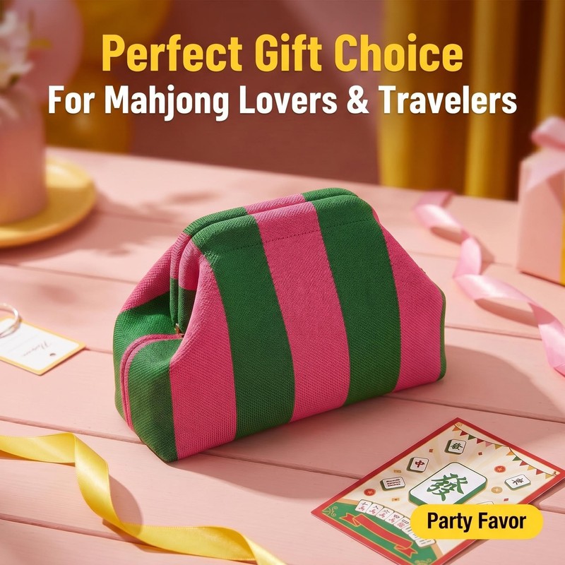 NEMOGLOBAL Mahjong Tile Bag Empty Clutch Purses for Women Woven
