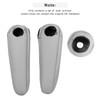 Qnbes 2Pcs Classic Grey Leather Seat Armrest Covers for Lexus