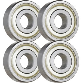 YoiYee 6200ZZ Double Shielded Deep Groove Ball Bearings 10x30x9mm, Carbon Steel 6200-2Z 80200 (Set of 4)