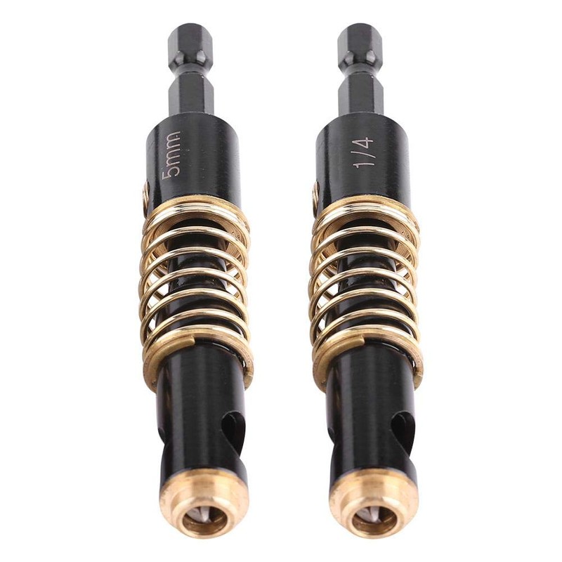 Eujgoov 5mm Black Hinge Drill Bits Hex Shank Door Window