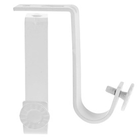 DOITOOL 2pcs Curtain Rod Top Mount Adjustable Curtain Rod Curtain Rod Bracket Brackets for Curtain Rods Curtain Bracket Curtain Holders for Wall Single Shot White Installation Code Iron