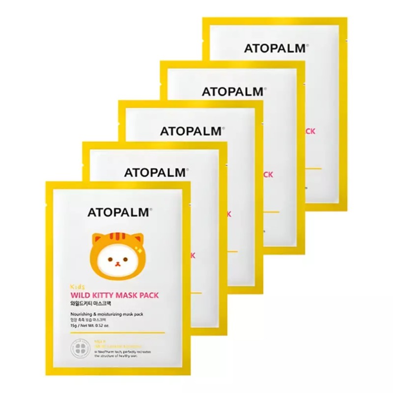 Atopalm 아토팜 와일드 키티 마스크팩 15g 1개입 5개 Atopalm Wild