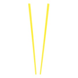 Women's 2 Hair Sticks Solid Straight Chopsticks 7.25 inches Long - Neon Yellow
