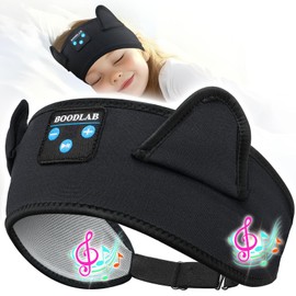Boodlab Boodlab Kids Headphones Headband Toddler, Baby Headphones for ipad, Bluetooth Toddler Headphones with Wired Playback 3.5 MM Jack,Toddler Airplane Travel Essentials for Boys & Girls