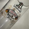 Lindemans Lambic Fluted Gold Rim Fruit Glass w Framboise Peche